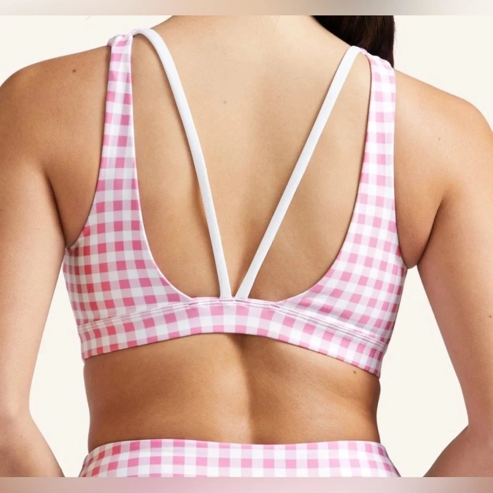 Peloton Pink Checkered Diaper Cover BNWT SIZE S